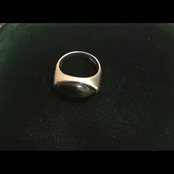 EUC-Xenox 925 Silver with Black Onxy Ring Sz 9 - Picture 2 of 8